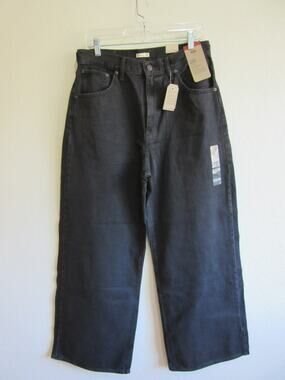 LEVIS Black Cinch Baggy 30 High Rise Straight Leg Denim Jeans-NWT-CA